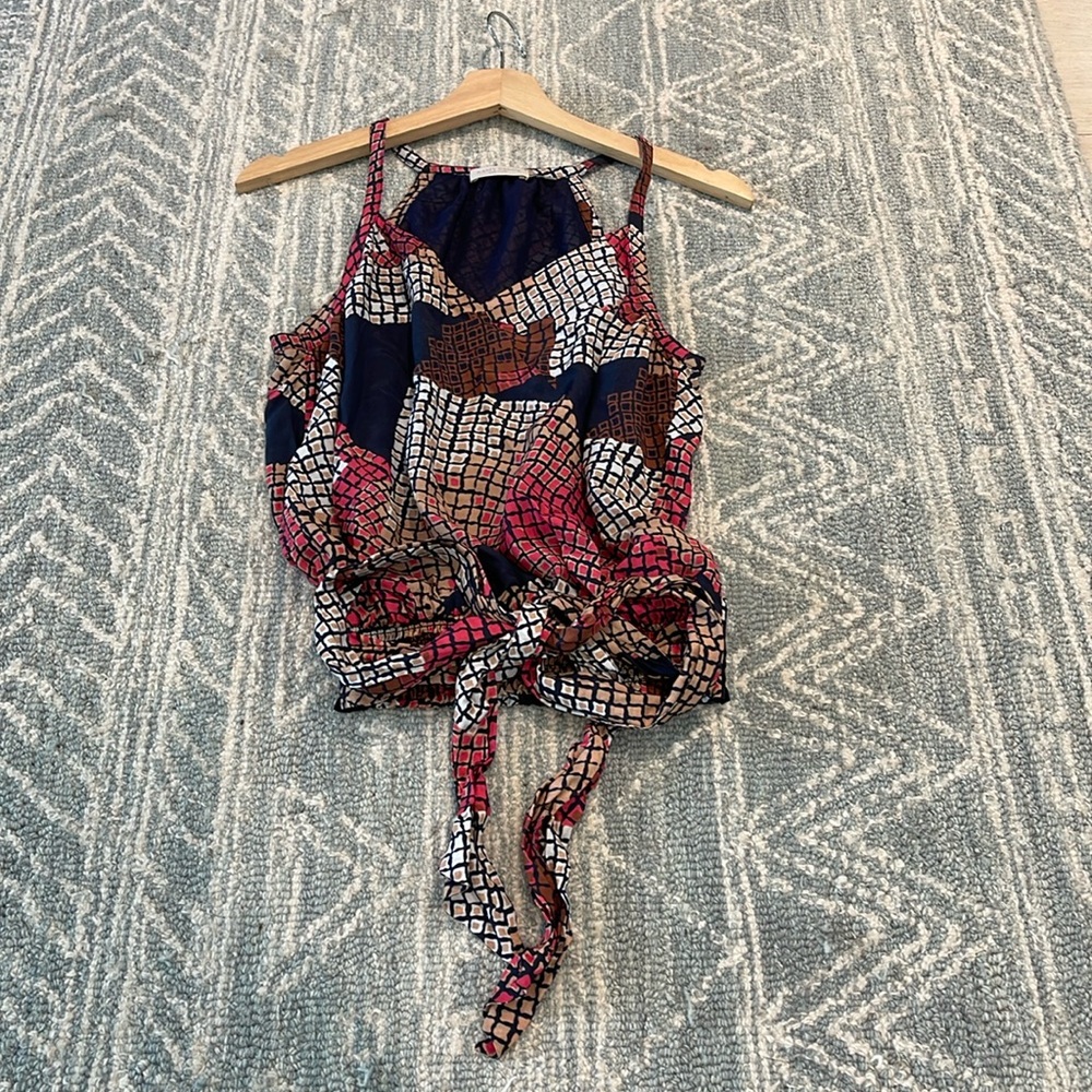 Ramy Brook strap shirt with waist tie.